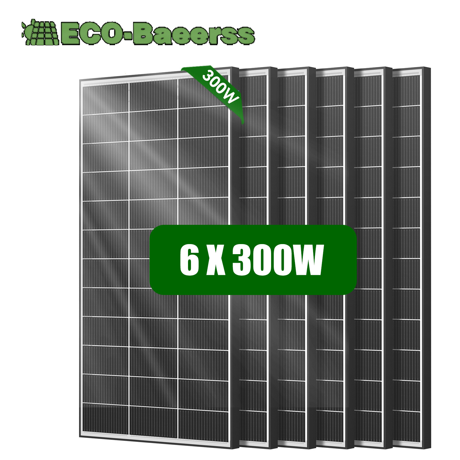 300W 600W 900W 1800W Bifacial N-Type Solar Panel Mono 12V Charging RV Off-Grid