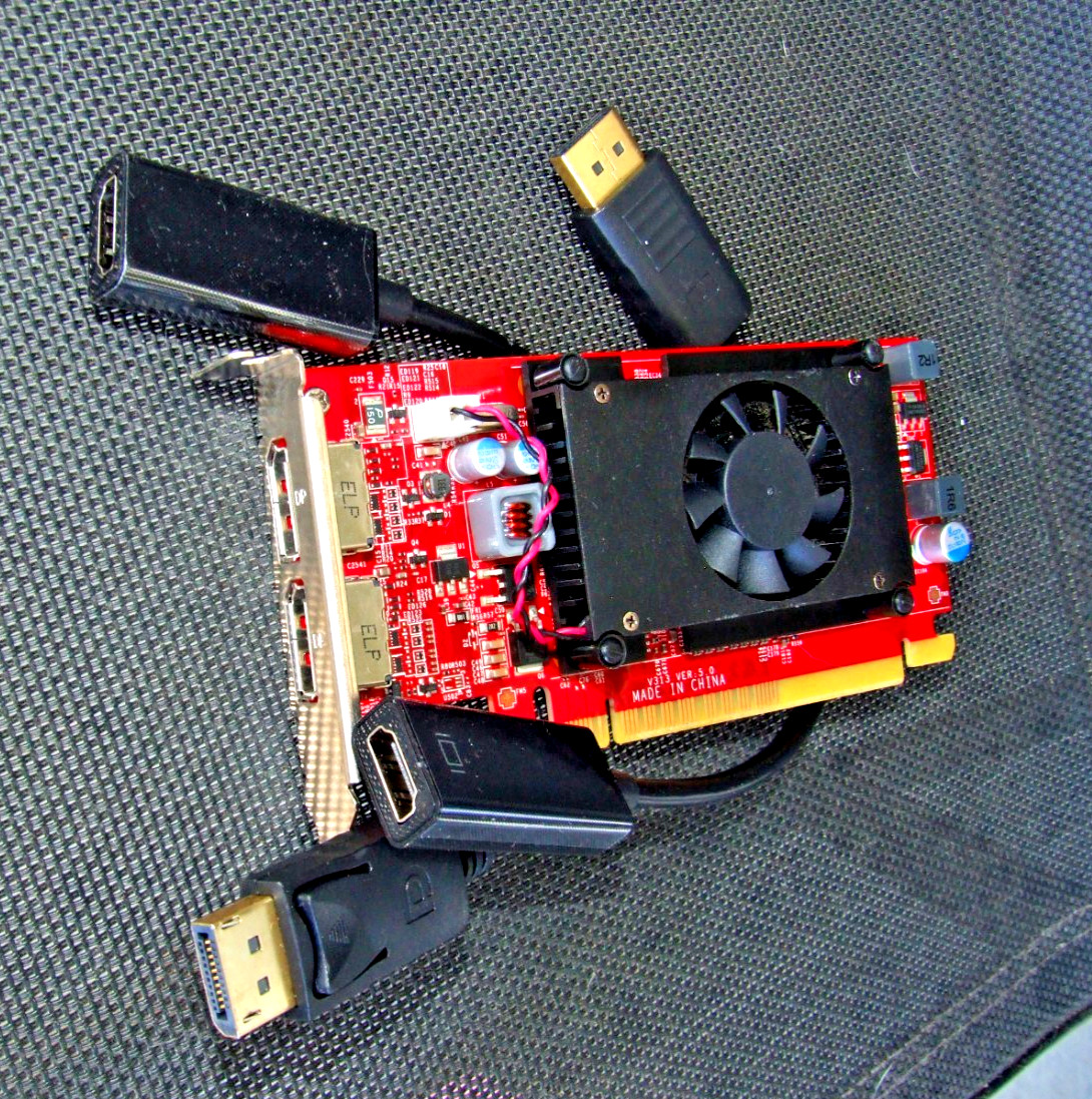 Windows 11 Video Card ✔️x2 Display Ports + 2HDMI Adapters✔️NVIDIA PCI-E 2.0 Dell