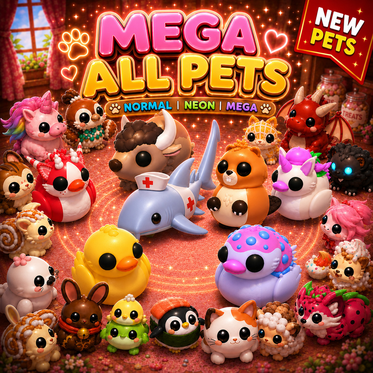 Mega Neon All Pets ✨ Adopt From Me Today ✨ Fast Delivery ✨ Top Picks