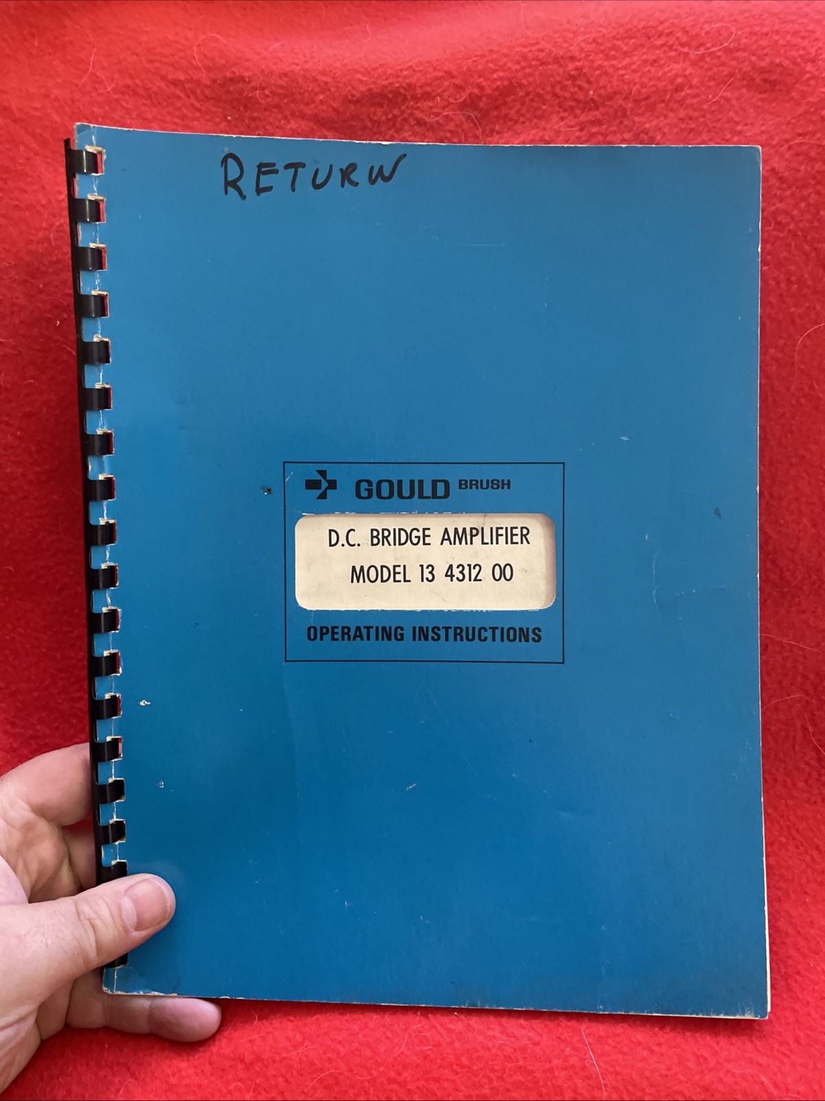 1969 Gould Instruction Manual Brush D.C. Bridge Amplifier Model 13 4312 00