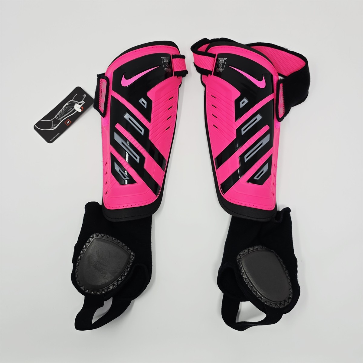 Nike Protegga Shield Shin Guards Pads Size L Adult Soccer Gear PINK & Bag - NEW