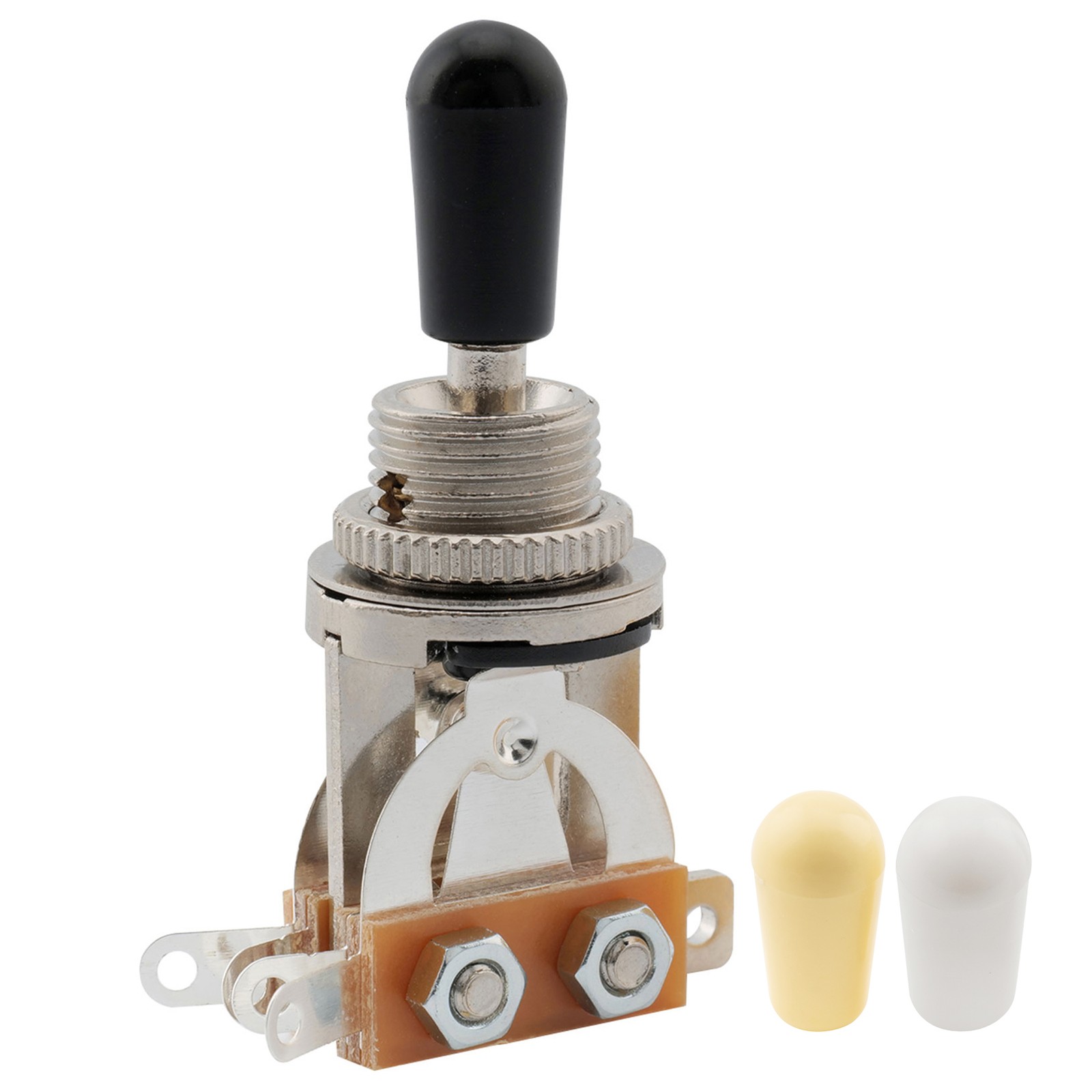 Musiclily Black Tip Metric 3 Way Short Straight Toggle Switch For LP Guitar