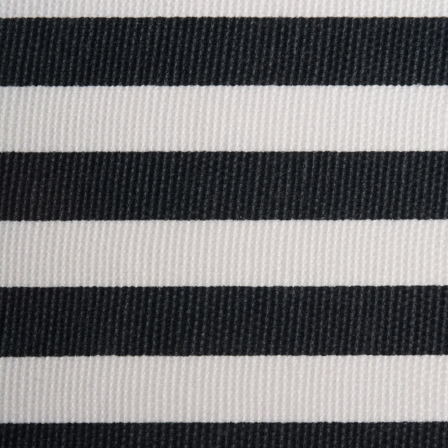Collapsible Polyester Storage Cube, Pinstripe, Black, Large
