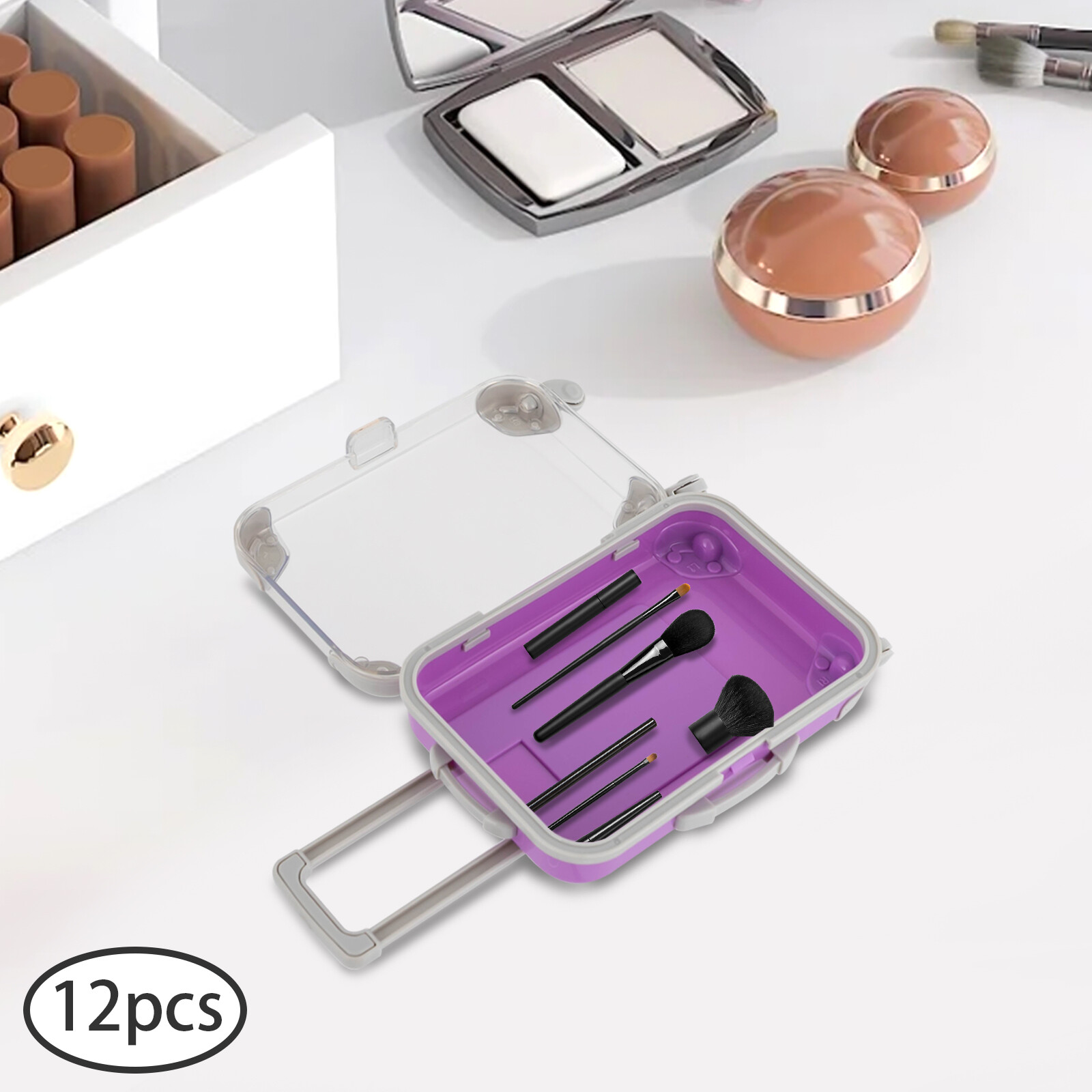 Simulation Mini Trolley Cases Suitcase Set candies Case W/4 Wheel 12 PCS USA
