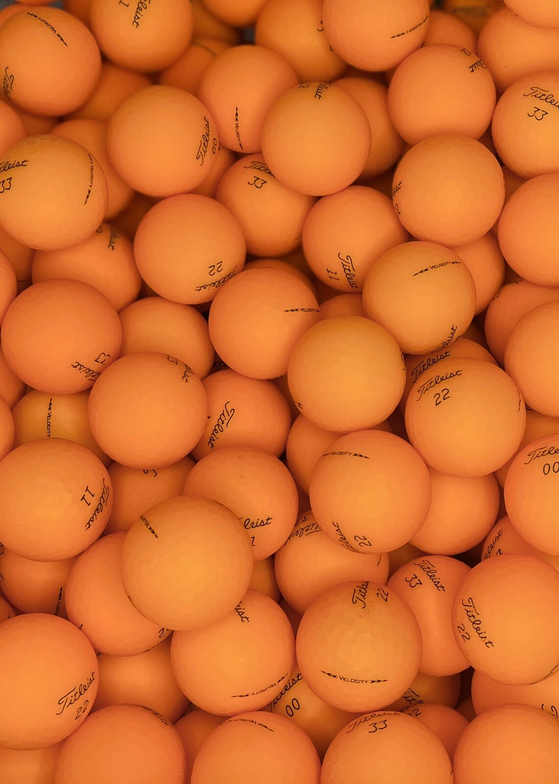 48 Titleist Velocity Matte orange golf balls Mint 5/4A  free shipping