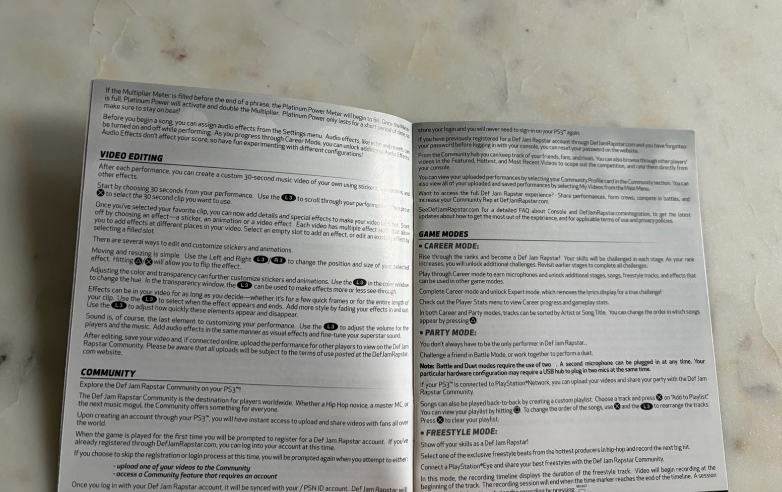 Def Jam Rapstar | PS3 | Manual Only
