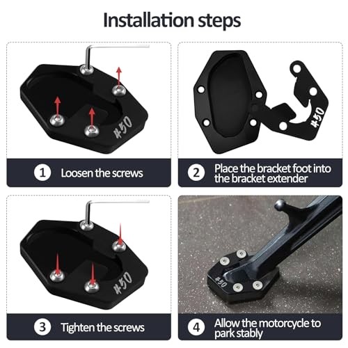 For HIMALAYAN 450 Himlayan 450 2024 2025 Kickstand Base Plate Motorcycle BLACK