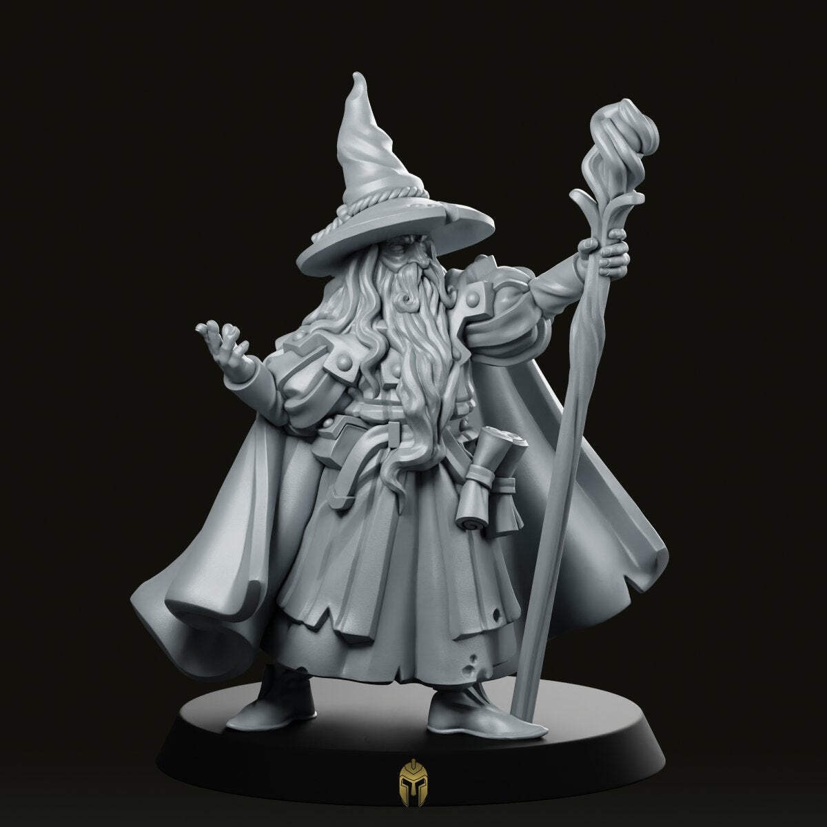 The Wizard Fantasy Miniature Spellcaster Staff Hat
