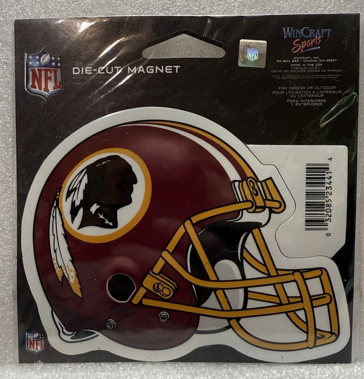NFL Washington Redskins 4 X 5 inch Auto Magnet Football Helmet Mask by WinCraft