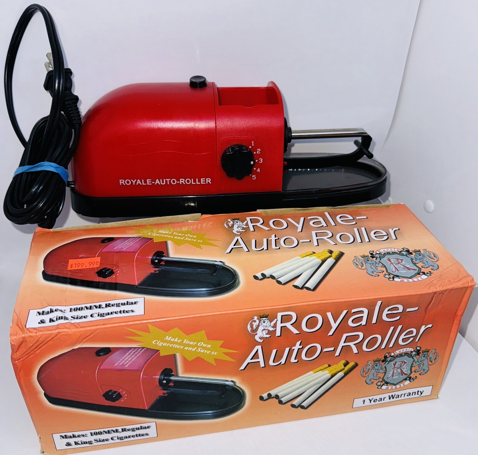 Electric Cigarette Machine Easy Rolling Filling Makes King Size & Regular Size