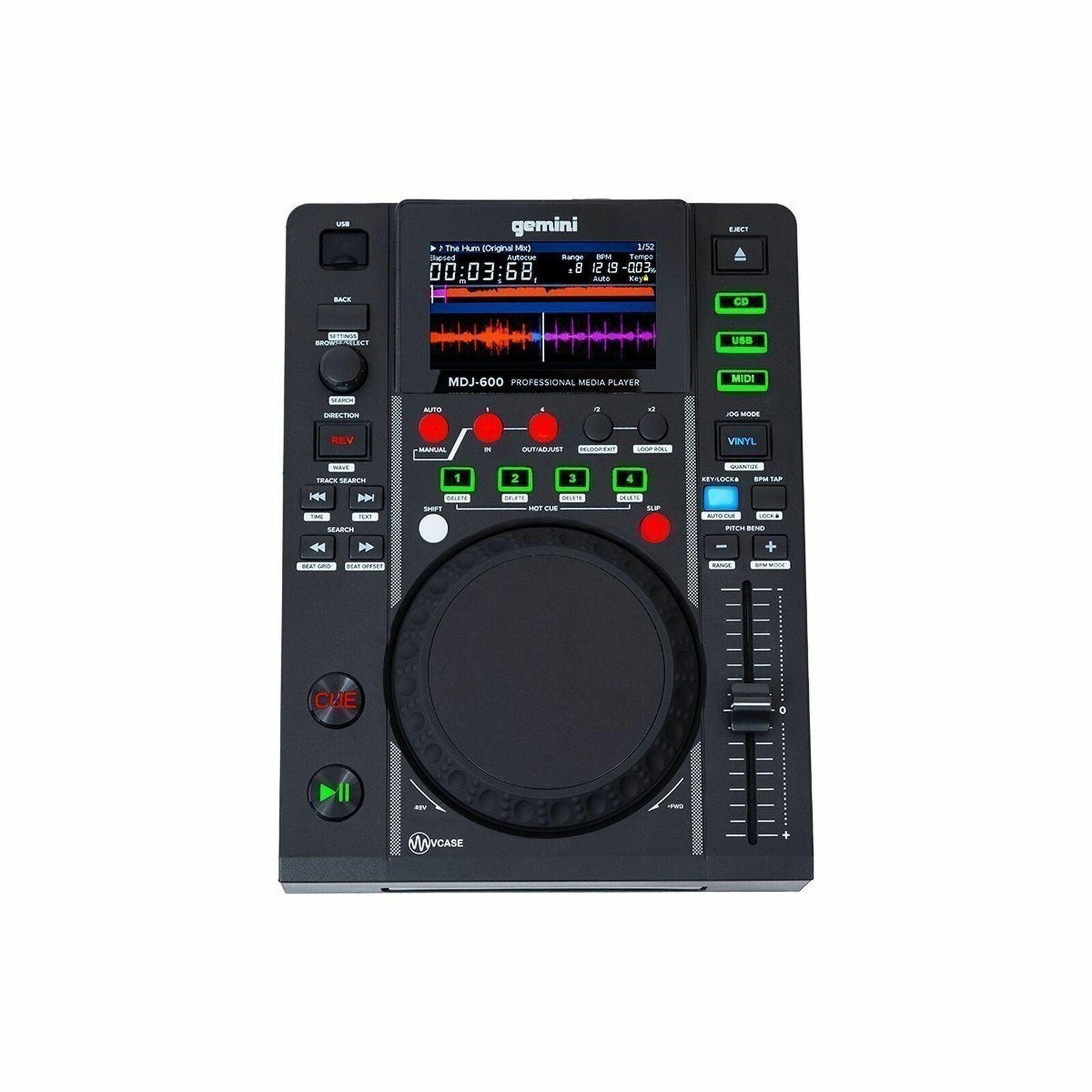 Gemini MDJ-600 Professional DJ Audio Equipment CD USB Media Player for JD Deck