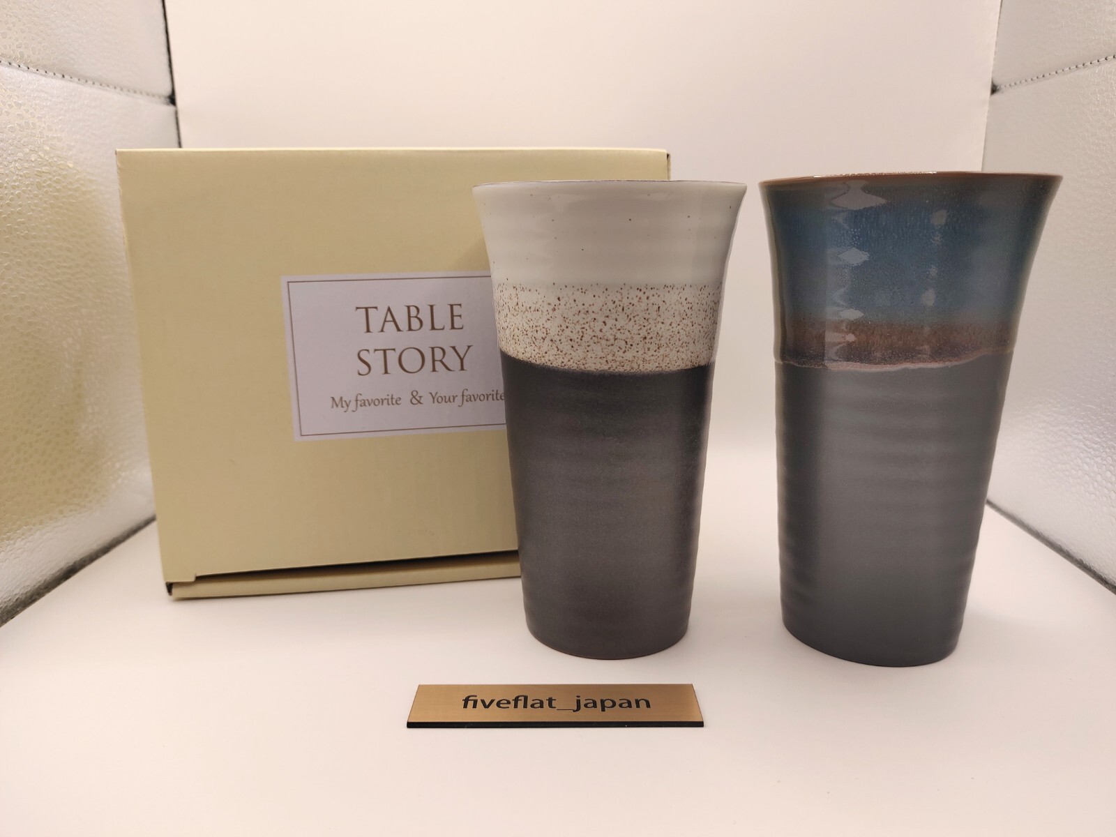 TABLE STORY Pottery Tumbler Pair Set 300ml From Japan