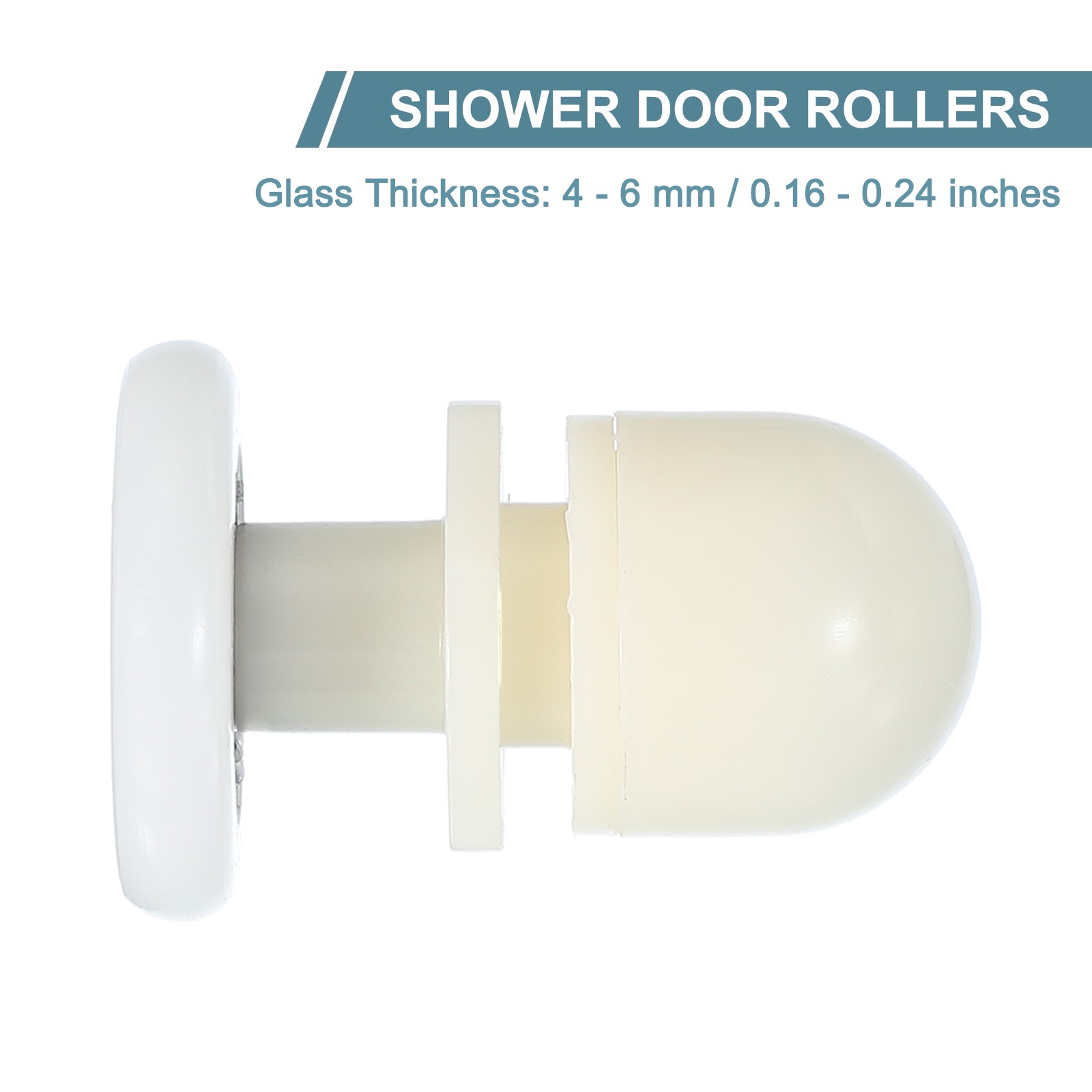 8 Pcs 27mm Shower Door Rollers Wheels Replacement White