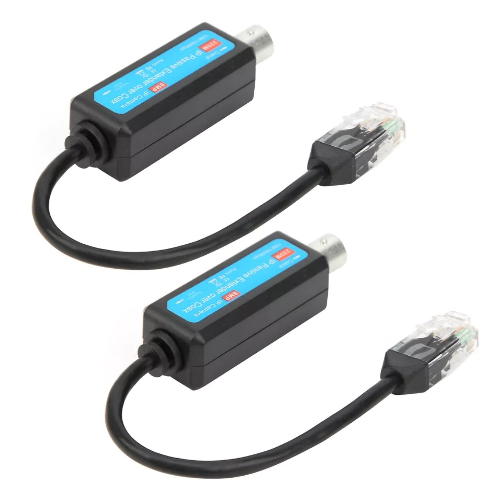 2* Passive Coaxial lP Extender For CCTV Cameras/Monitors/DVR lEEE802.3 BNC RJ45