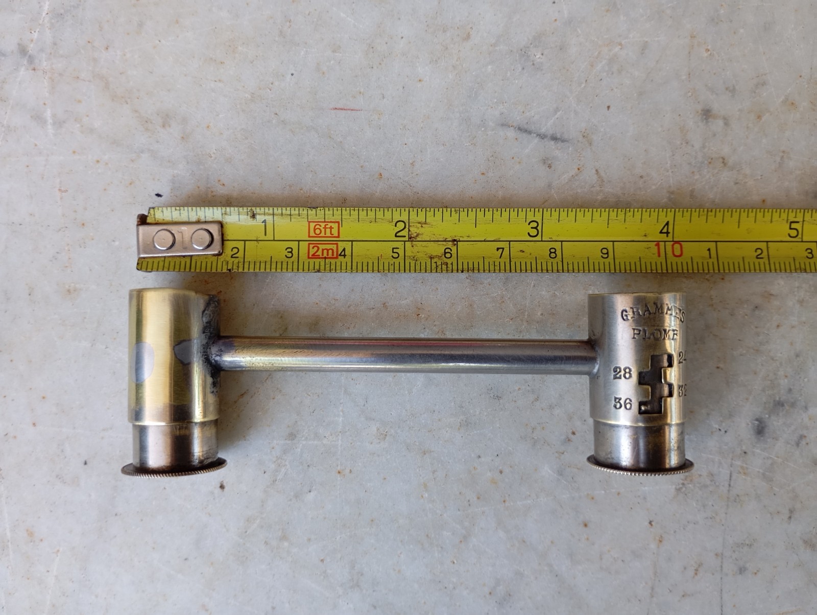 VINTAGE SHOT SIX SCALE MEASURE 3 GUNPOWDER AND 3 FOR PLUMB GAUGE CHARGER 2 CUPS