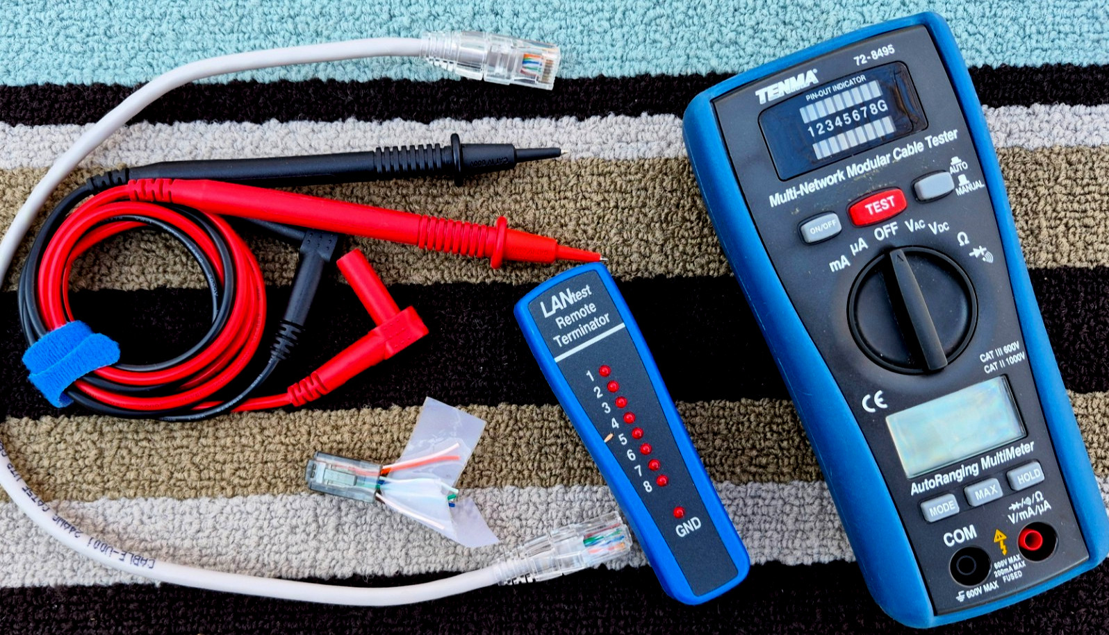 Rj45 Curcuit & Multimeter Tester