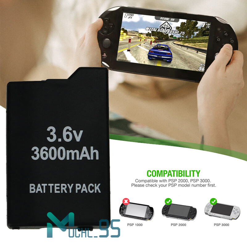 Rechargeable Replacement Battery 3600mAh For Sony PSP Slim 2000/2001/2006/3000