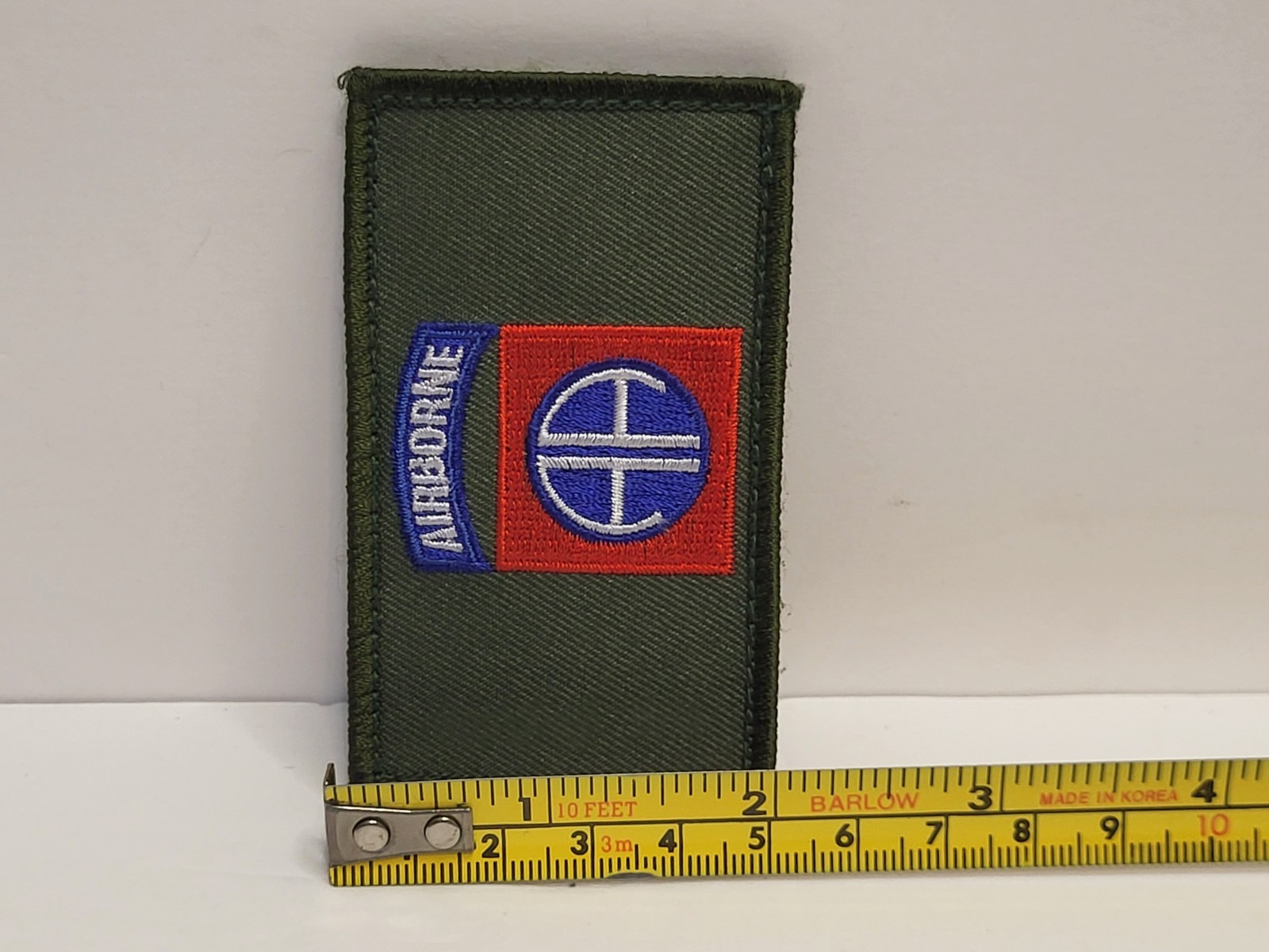 Army 82nd Airborne Division Green 3"x 2" Embroidered 2 Piece Hook Loop Patch