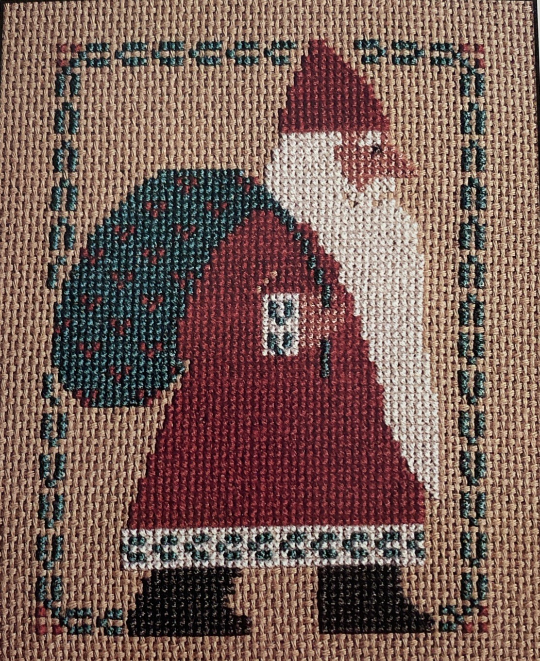 The Prairie Schooler 1985 Santa Counted Cross Stitch Pattern Cardstock