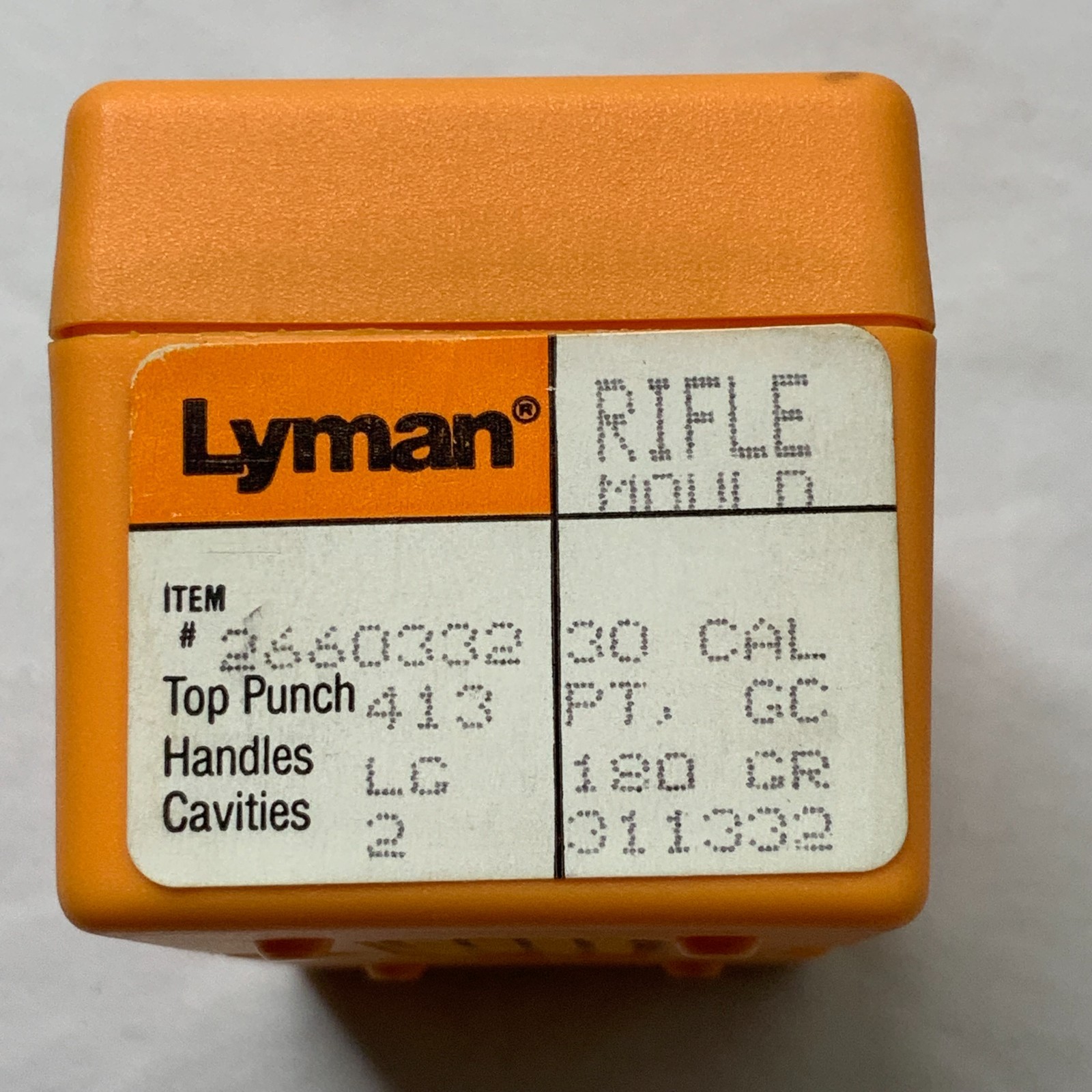 Lyman 2 Cav Mold for 30 Cal, 180 Grain Pointed Tip, Gas Check 2660332