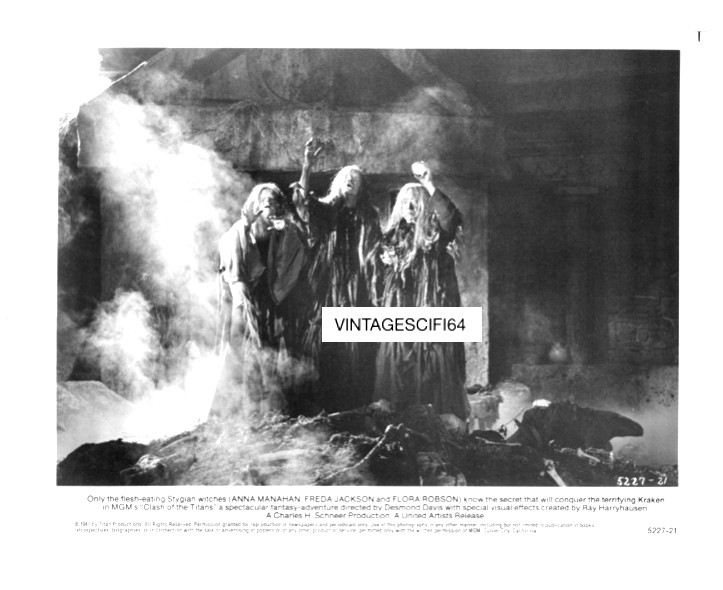 SALE: CLASH OF THE TITANS ORIG 1981 RAY HARRYHAUSEN MOVIE PHOTO STYGIAN WITCHES