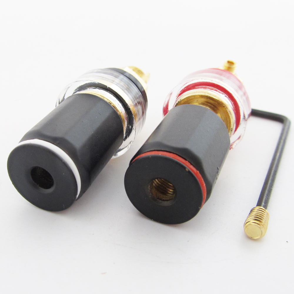 4pcs High Quality Pure Copper HiFi Amplifier Speaker Terminal Binding Post 50mm
