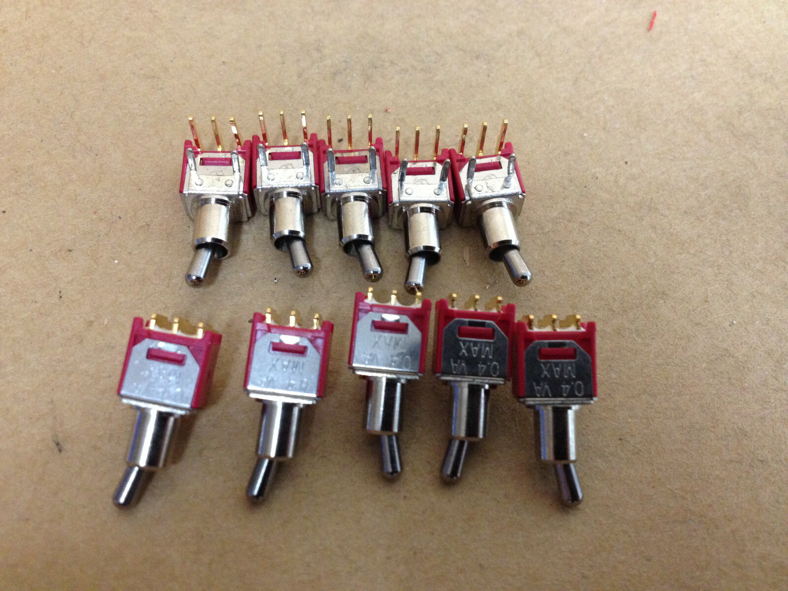 Lot Of 10 Jameco SWP124 Toggle Switch Model 106067 0.4V 3 PIN