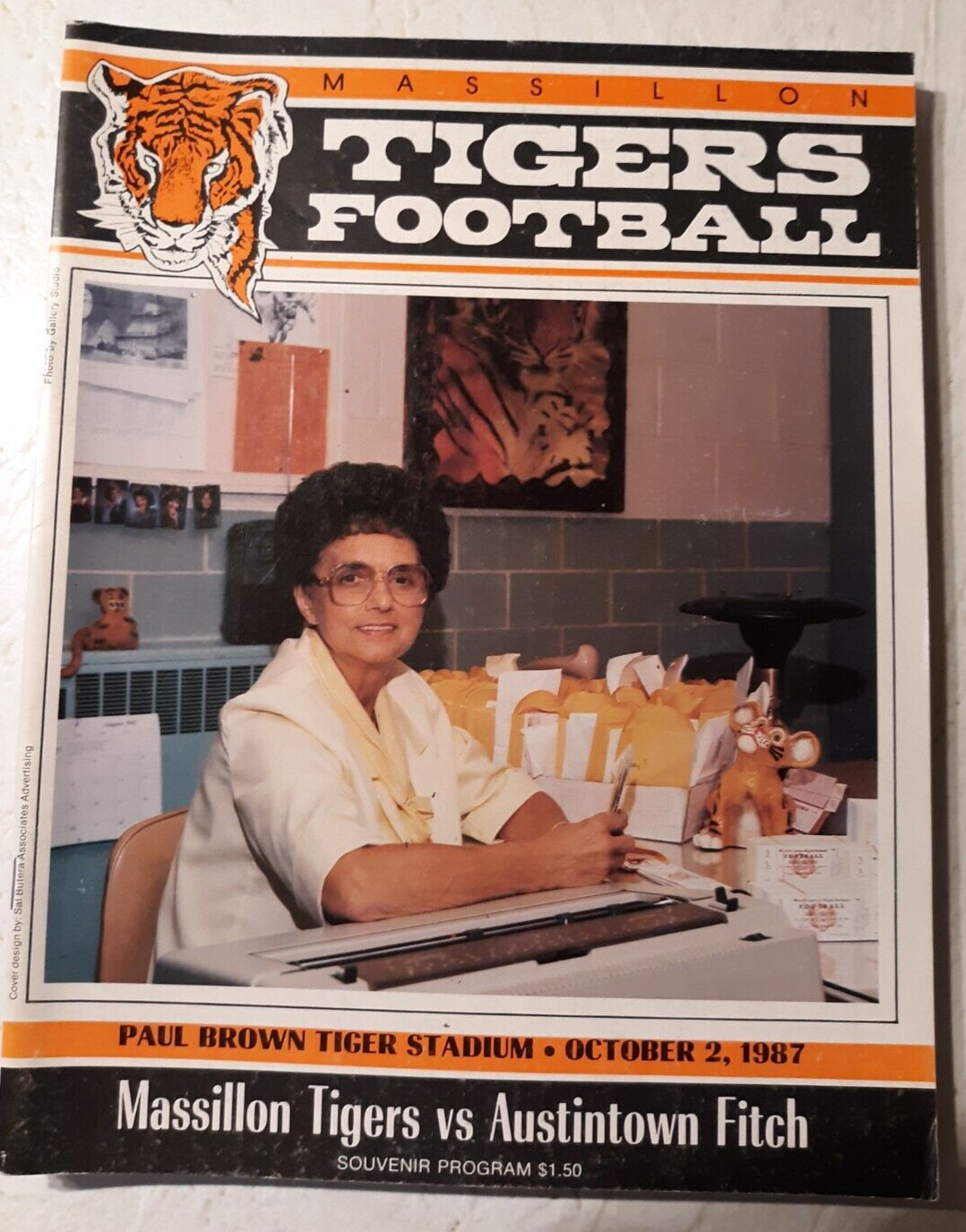 Massillon Ohio vs Austintown Fitch football program Oct 2, 1987...Josie Rollstin