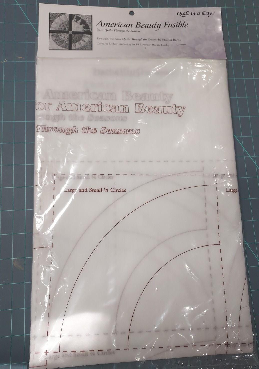 NEW/SEALED Eleanor Burns "American Beauty" Pre-Printed Fusible Interfacing