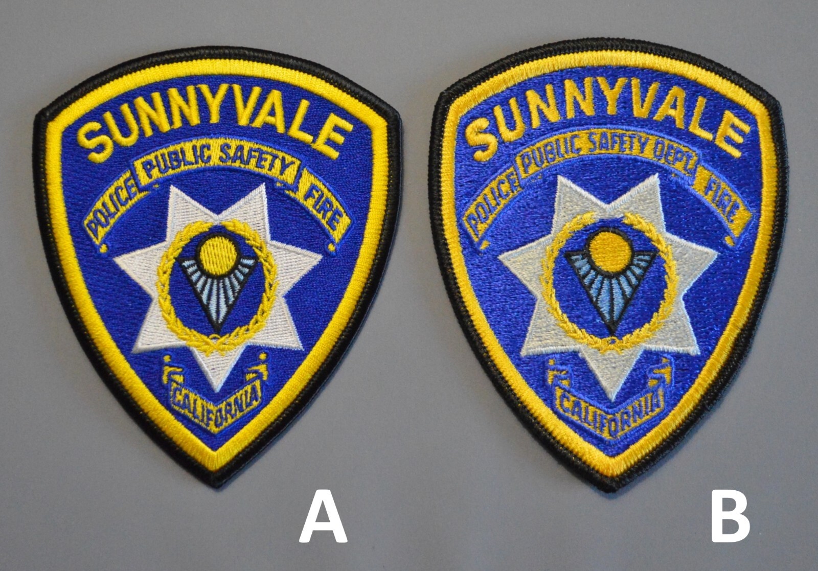 Sunnyvale California Public Safety 2016 Short Lived Version A Patch ++ Mint CA