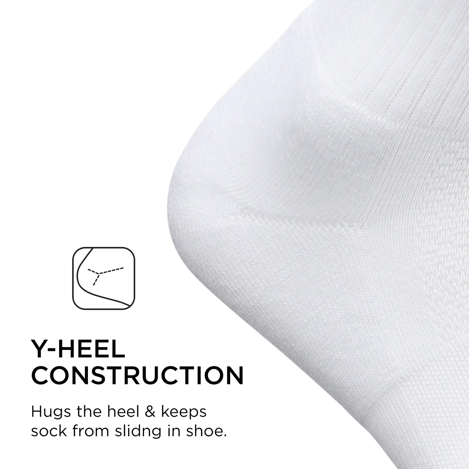 Feetures Max Cushion Crew Athletic Socks for Men & Women, White, Large