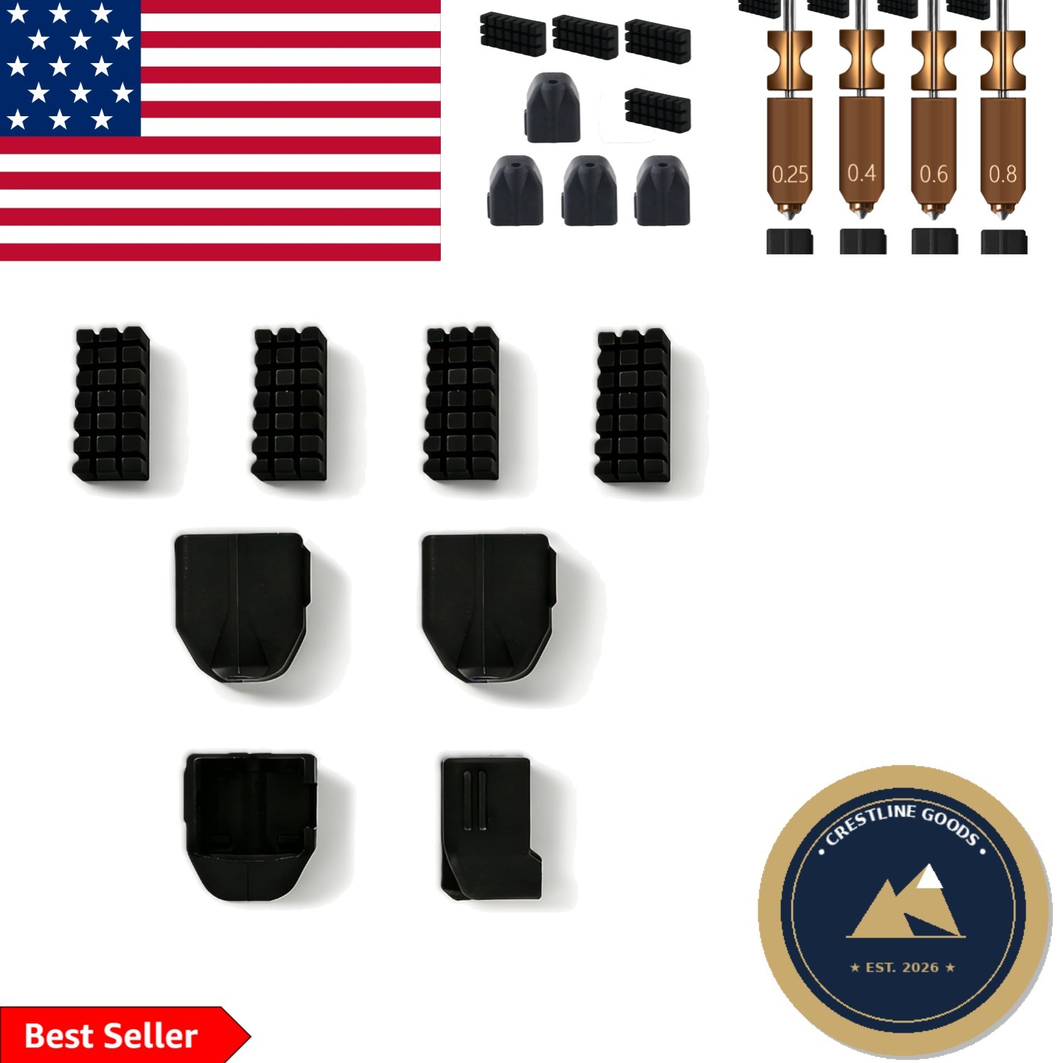High-Temperature Resistant Silicone Sleeve for AD5X Nozzles 0.25mm to 0.8mm