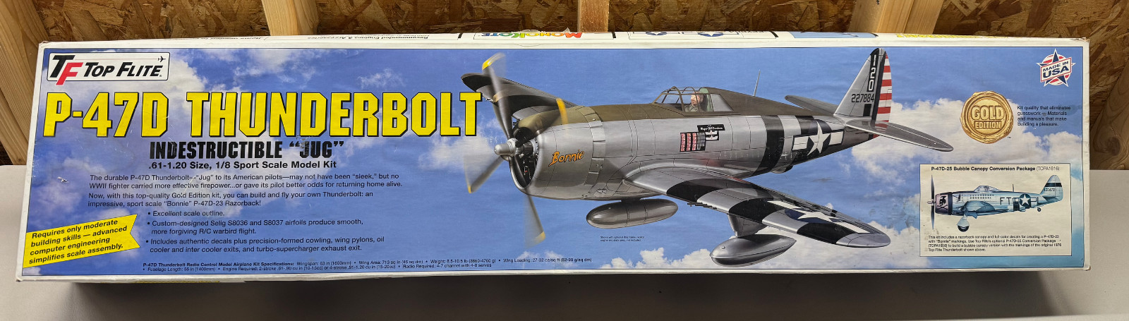 Top Flite 63" 1/8 Sport Scale P-47D Thunderbolt RC Airplane Engine