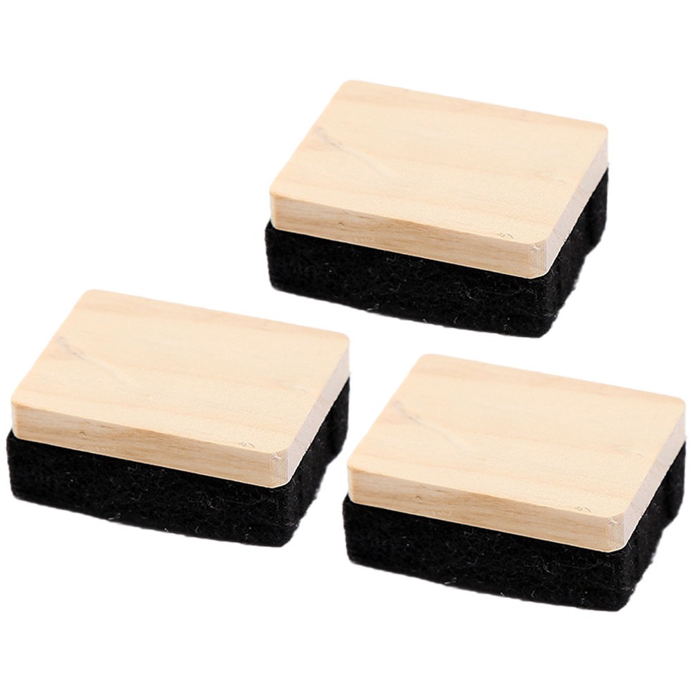 3 Pcs Chalkboard Eraser Black Whiteboard Dry Erasers for Blackboard