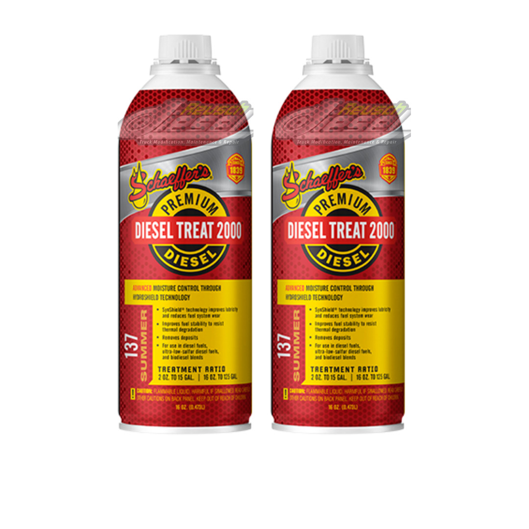 Schaeffer's Oil Diesel Treat 2000 SUMMER fuel additive 2 x 16oz cans #137SUM