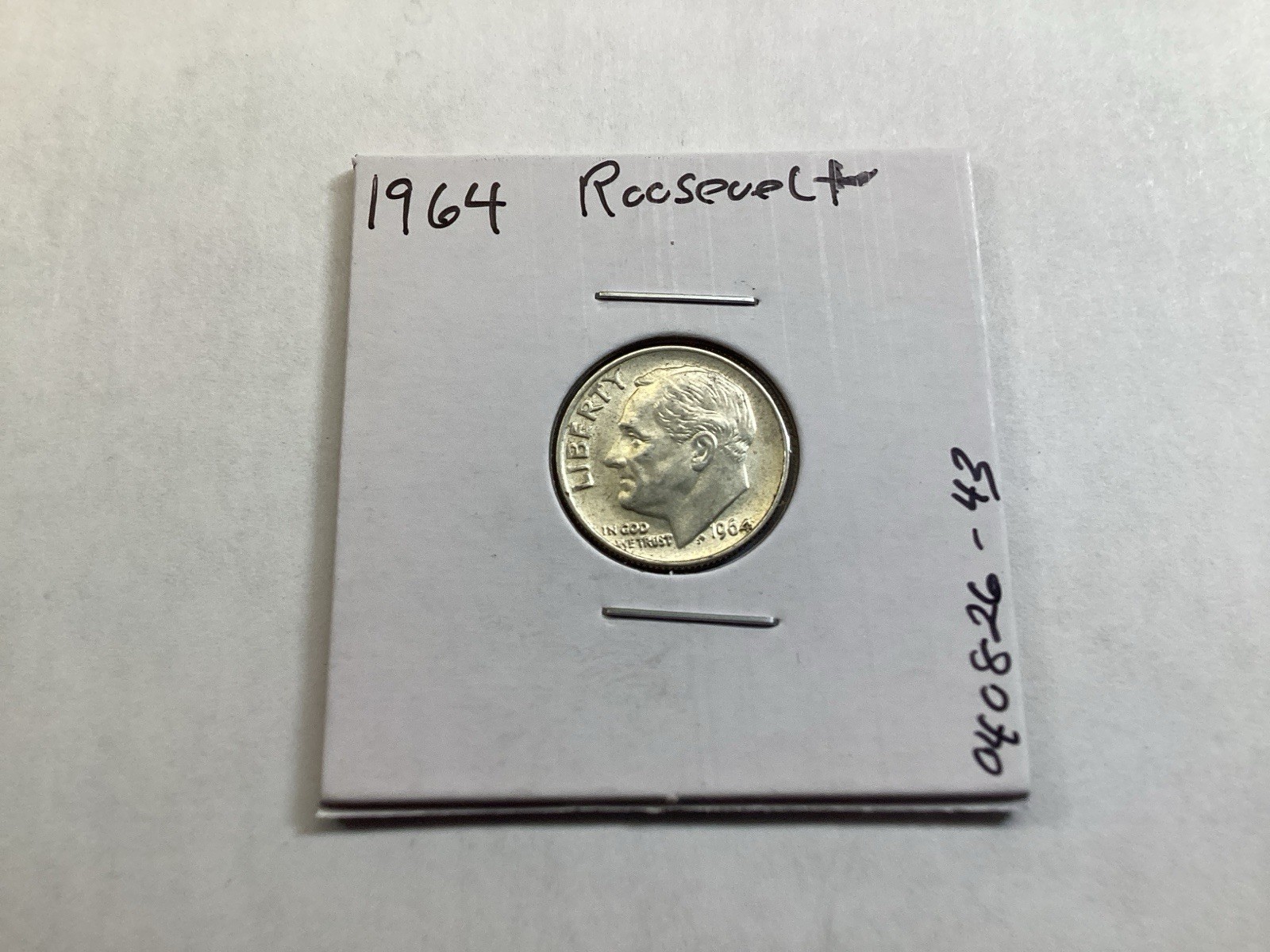 1964 Roosevelt Dime 90% Silver from Philadelphia Mint 040826 43e
