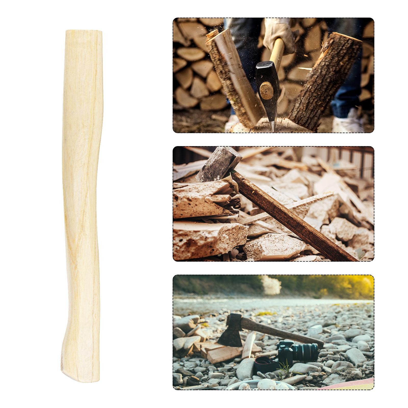 Wood Handle Replacement 15 Inch Curved Replaceable Handle Axe Hammer Oval Eye