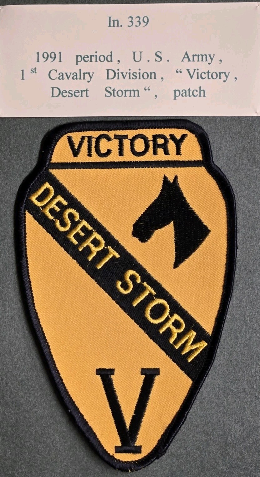 1st Cavalry Division DESERT STORM Victory Sleeve Patch (440)