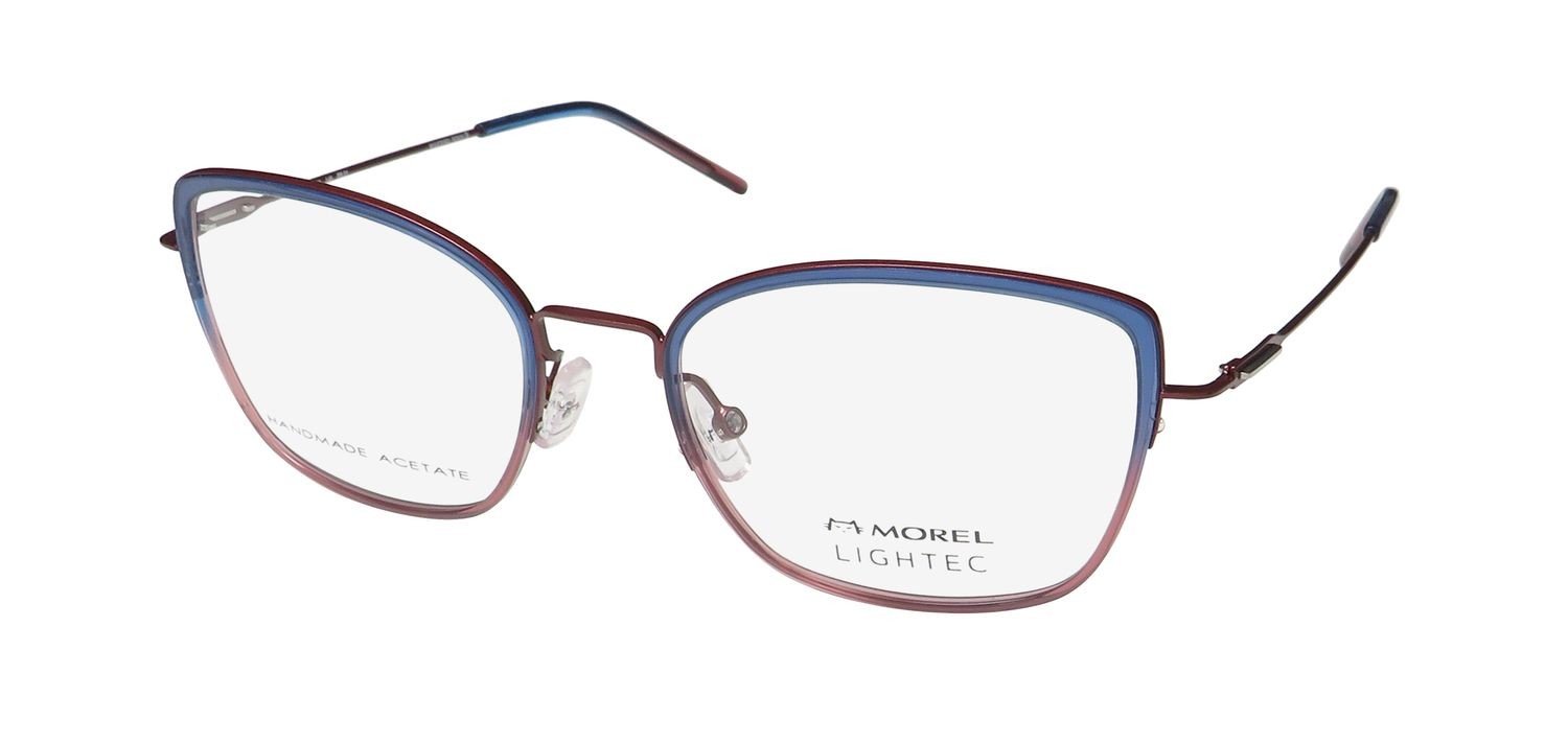 MOREL LIGHTEC 30234L CAT EYE EYEGLASS FRAME/EYEWEAR HANDMADE IN FRANCE ACETATE