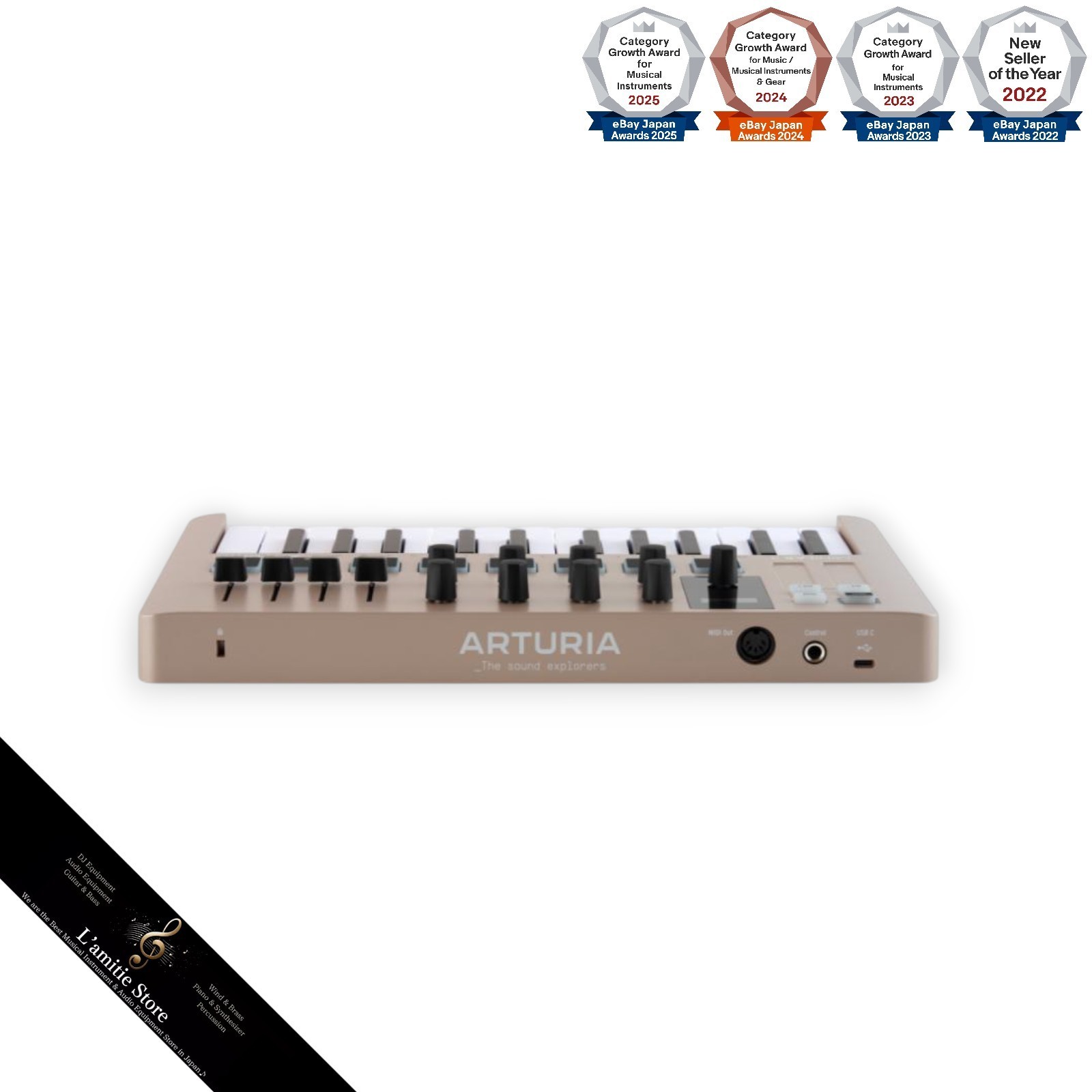 Arturia MiniLab 3 Aquamarin MIDI Keyboard Controller MK3 25-Key Compact MiniLab3