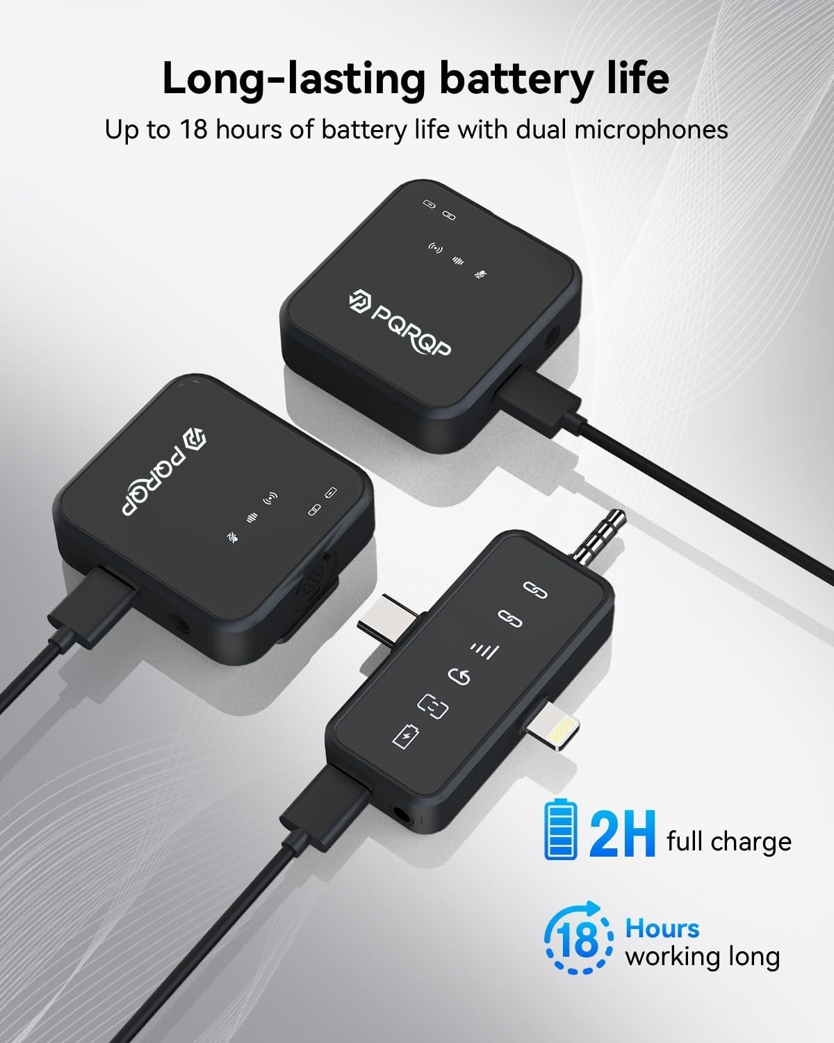Wireless Lavalier Microphone 3 In 1 For iPhone/Android/Camera
