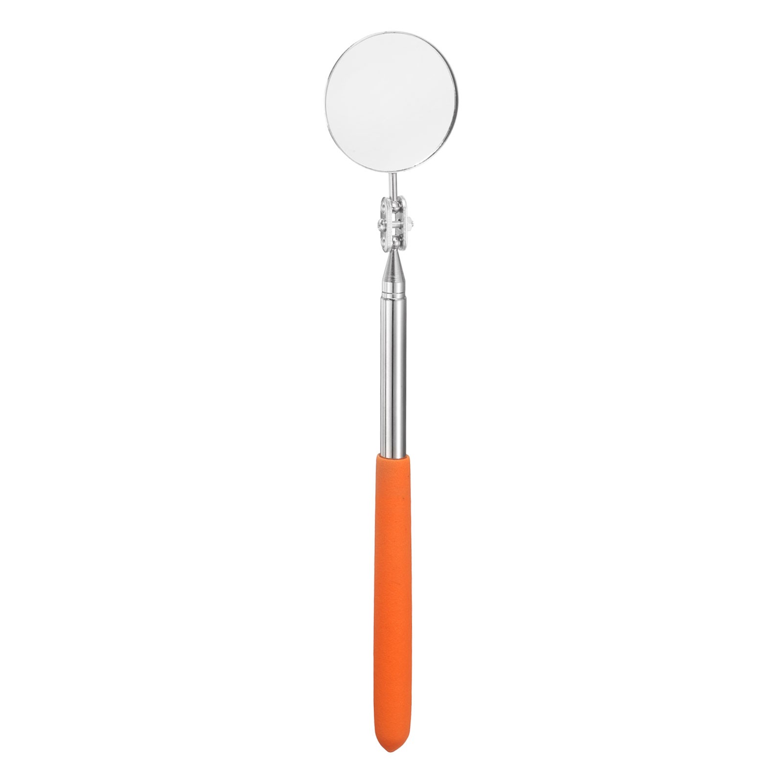 Telescoping Inspection Mirror 2" Round Extendable Mirrors, Orange