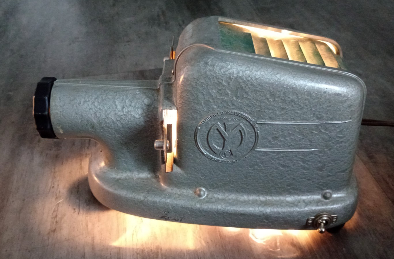 Vintage Mansfield Industries A35 Electric Slide Projector Galvanized Industrial