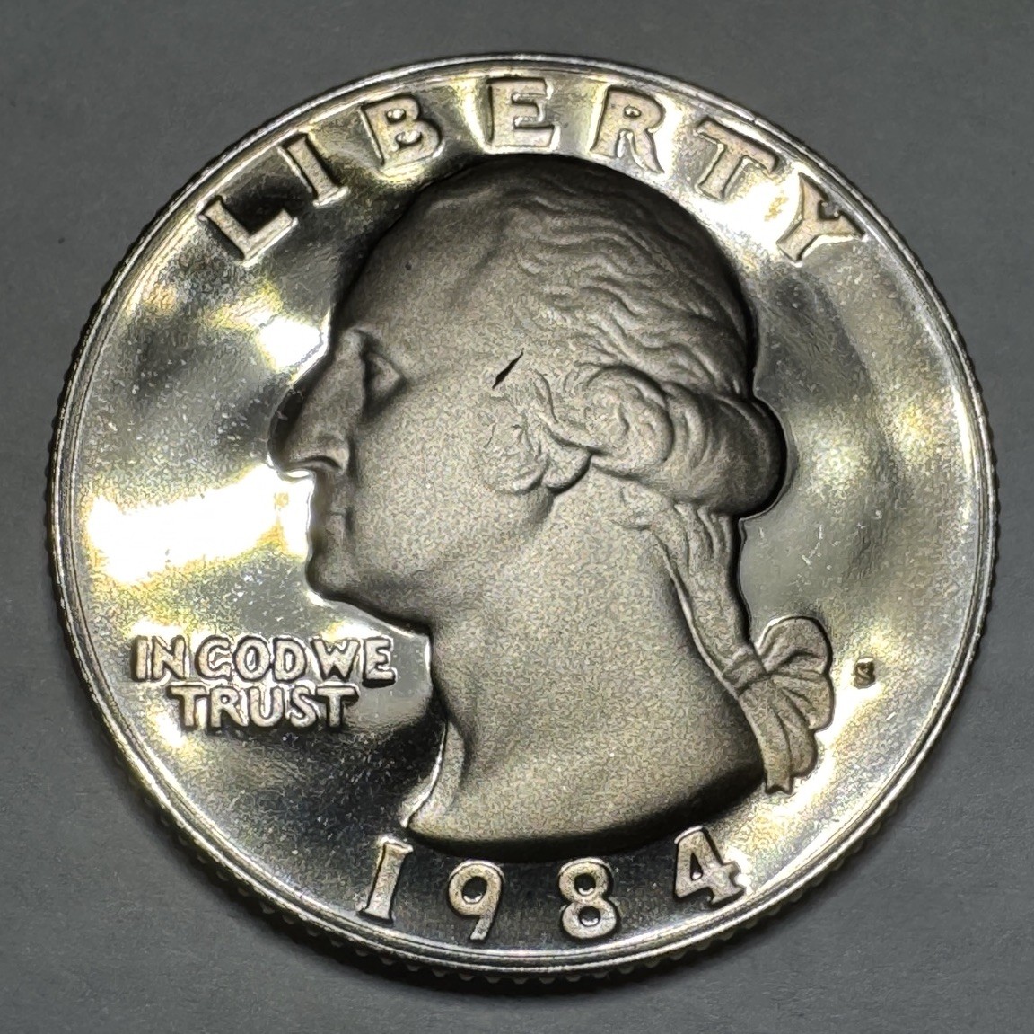 1984-S Washington Quarter 25cent *PROOF* Coin from US Mint Proof Set