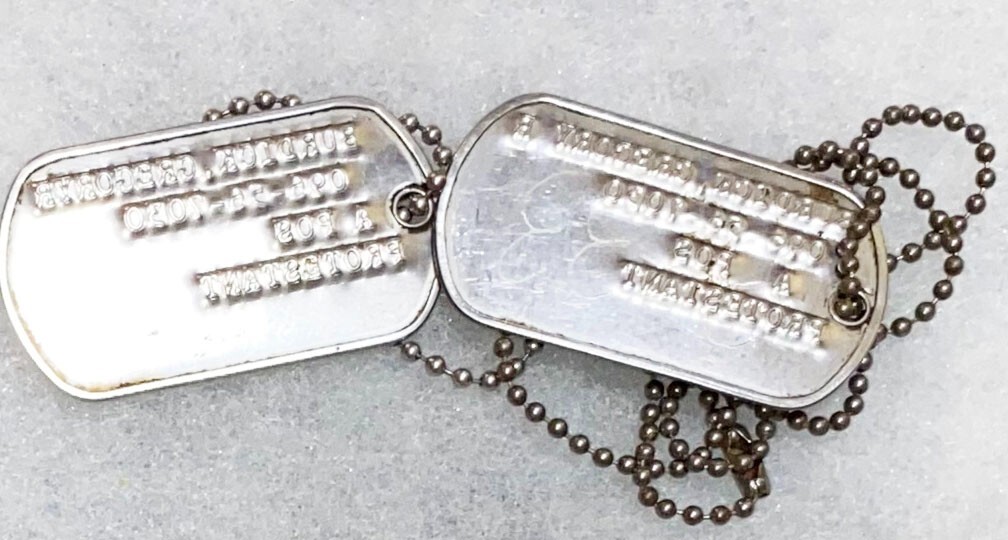 Gregory Burdick Dog Tag Set