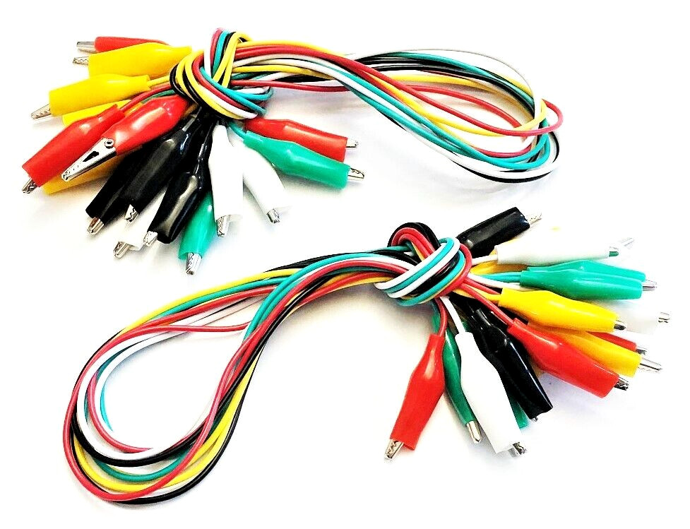 ENKAY 20pc WIRE TEST LEADS 19-1/2" ALLIGATOR CLIP JUMPER CIRCUIT TESTER #655-C