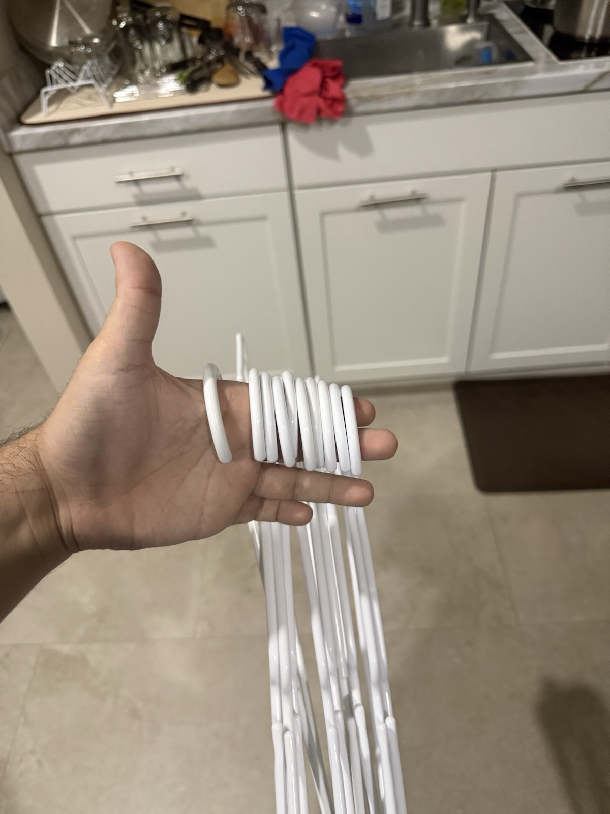 10 Pack White Plastic Clothes Hangers Space Saving and Smooth Storage