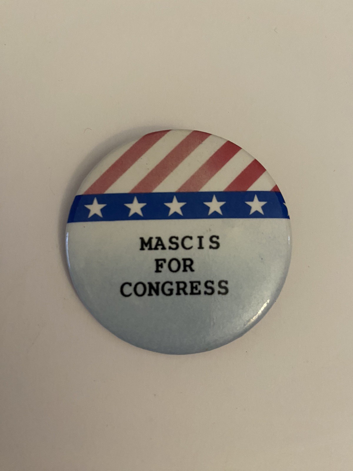 Mascis For Congress Pin Back Button P55