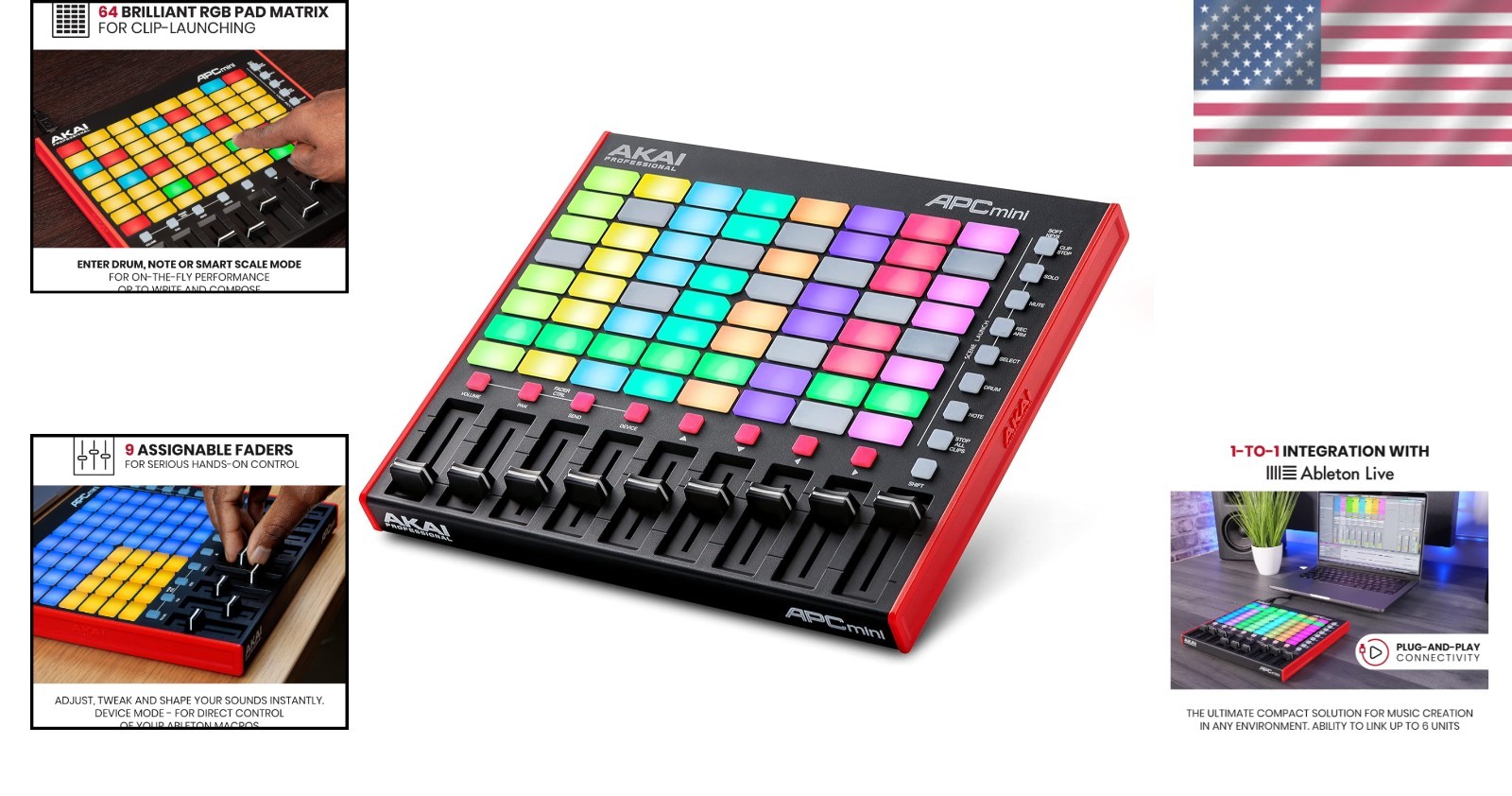 Ableton Live Lite Controller with 64 RGB Pads/-