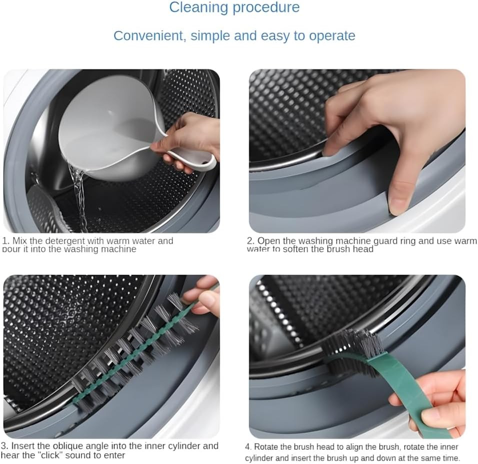 3 Pack Washing Machine Cleaning Brush - Deep Cleaning Tool for Washing Machine